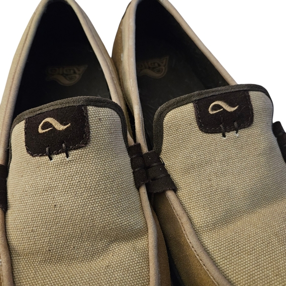 Vintage Men's Adio Skater Shoe Brown & Tan Leather Slip-On Shoes Size 10 USED - Picture 4 of 15